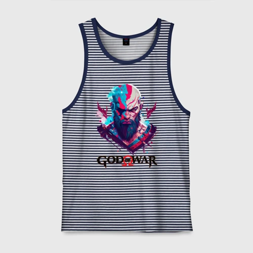 Мужская майка хлопок God of War, Kratos