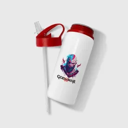 Бутылка для воды с трубочкой God of War, Kratos - фото 2