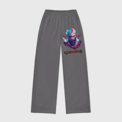 Женские брюки oversize без начеса хлопок God of War, Kratos