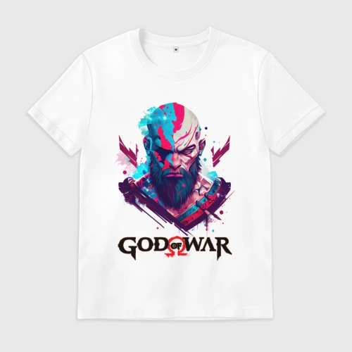 Мужская футболка хлопок God of War, Kratos