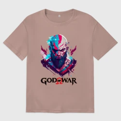 Женская футболка хлопок Oversize God of War, Kratos