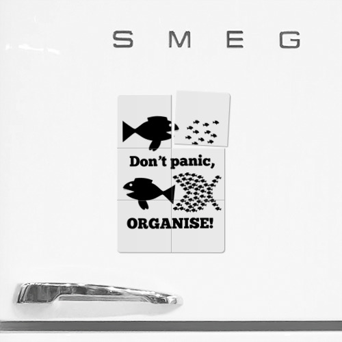 Магнитный плакат 2Х3 Don't panic organise - фото 2