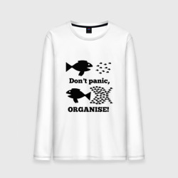 Мужской лонгслив хлопок Don't panic organise