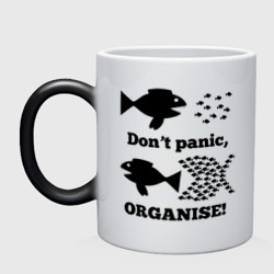 Кружка хамелеон Don't panic organise