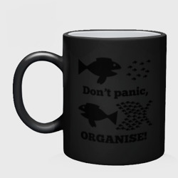 Кружка хамелеон Don't panic organise - фото 2