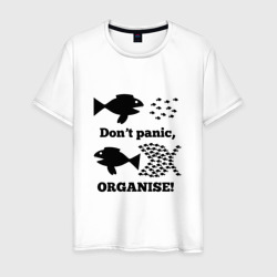 Мужская футболка хлопок Don't panic organise