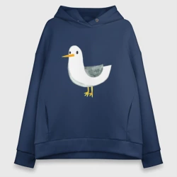 Женское худи Oversize хлопок Чайка милая