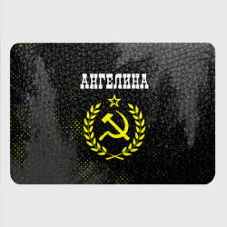 Картхолдер с принтом Ангелина и желтый символ СССР со звездой - фото 2