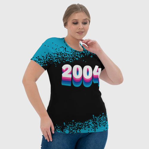 Женская футболка 3D с принтом Made in 2004: vintage art, фото #4
