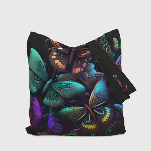 Шоппер 3D Разные неоновые бабочки - фото 5