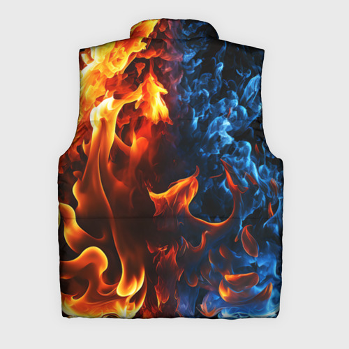 Мужской жилет утепленный 3D Битва огней - два пламени, цвет черный - фото 2