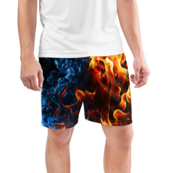 Мужские шорты спортивные Битва огней - два пламени - фото 2