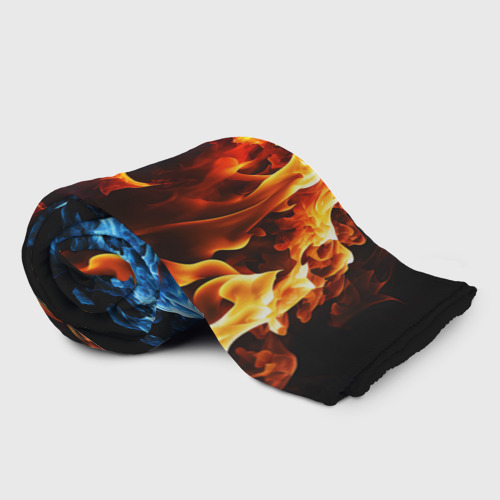 Плед 3D Битва огней - два пламени, цвет 3D (велсофт) - фото 2