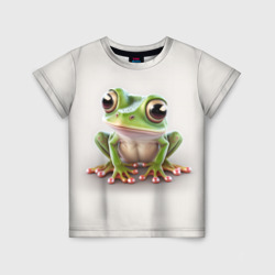 Симпатичная лягушка – Детская футболка 3D с принтом купить со скидкой в -33%