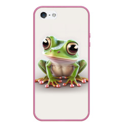 Чехол для iPhone 5/5S матовый Симпатичная лягушка