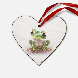 Деревянная игрушка Сердце Симпатичная лягушка