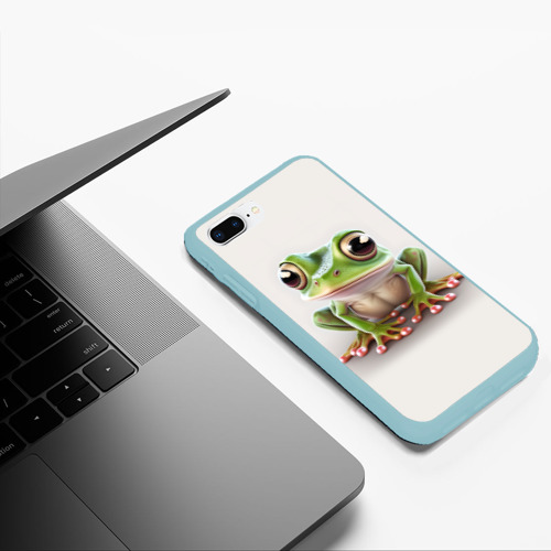 Чехол для iPhone 7Plus/8 Plus матовый с принтом Симпатичная лягушка, фото #5