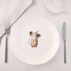 Набор: тарелка + кружка Мышка  с сыром - фото 2