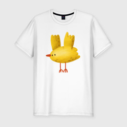 Мужская футболка хлопок Slim Желтая птичка