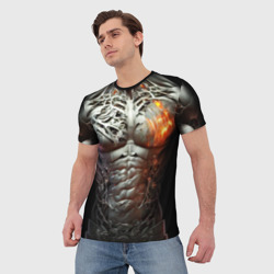 Мужская футболка 3D Тело киборга - фото 2
