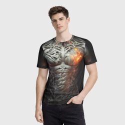 Мужская футболка 3D Тело киборга - фото 2