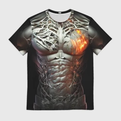 Мужская футболка 3D Тело киборга