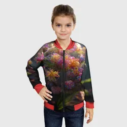 Детский бомбер 3D Букет из разноцветных цветов - фото 2