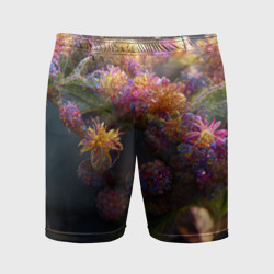 Мужские шорты спортивные Букет из разноцветных цветов