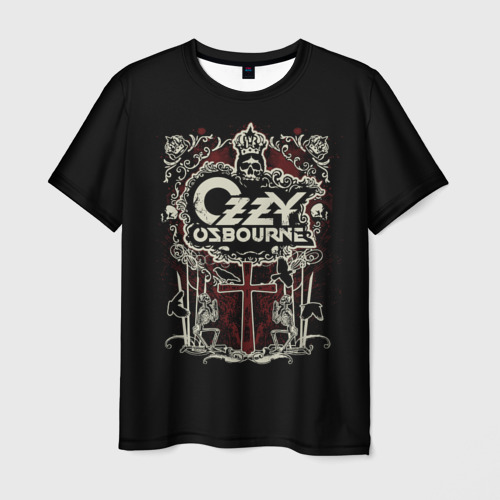 Мужская футболка с принтом Ozzy Osbourne logo, вид спереди №1