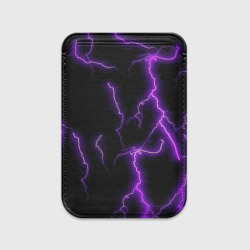 Картхолдер Magsafe магнитный Фиолетовые молнии