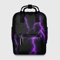 Сумка-рюкзак 3D Фиолетовые молнии