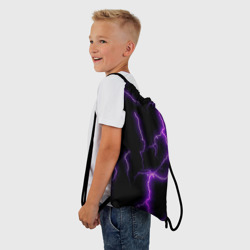 Рюкзак-мешок 3D Фиолетовые молнии - фото 2