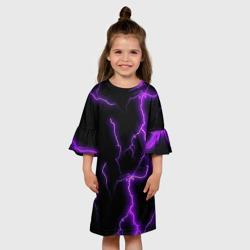 Детское платье 3D Фиолетовые молнии - фото 2
