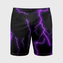Мужские шорты спортивные Фиолетовые молнии