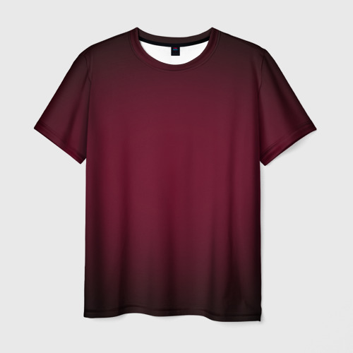 Мужская футболка 3D Марсала темная, градиент, цвет 3D печать