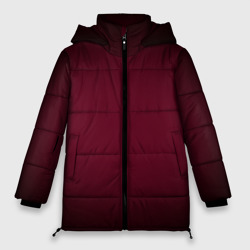 Женская зимняя куртка Oversize Марсала темная, градиент