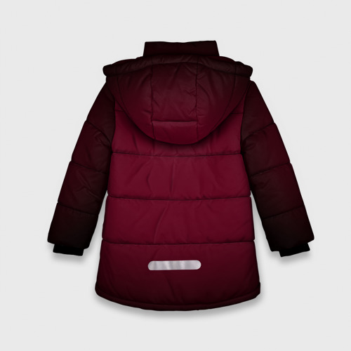 Зимняя куртка для девочек 3D Марсала темная, градиент, цвет черный - фото 2