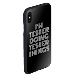 Чехол для iPhone XS Max матовый I'm tester doing tester things: на темном - фото 2