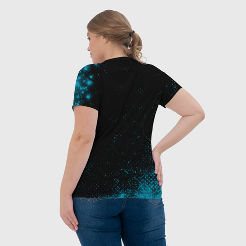 Женская футболка 3D с принтом Made in 1992: liquid art, вид сзади #2