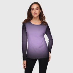 Женский лонгслив 3D Сиреневый градиент - фото 2