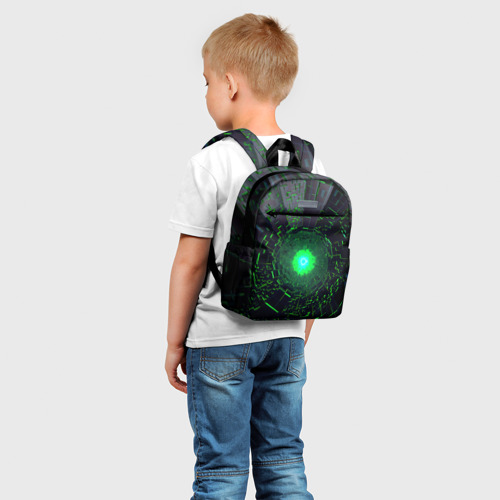 Детский рюкзак 3D с принтом Бриллиантовый абстрактный, фото на моделе #1