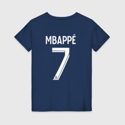 Женская футболка хлопок Килиан Мбаппе форма PSG 22-23 домашняя