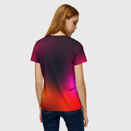 Женская футболка 3D с принтом Абстрактная текстура, вид сзади #2