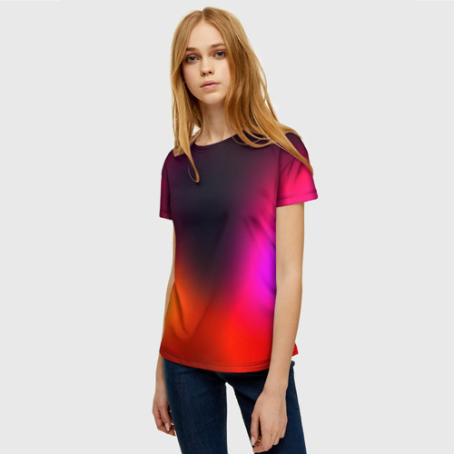 Женская футболка 3D с принтом Абстрактная текстура, фото на моделе #1