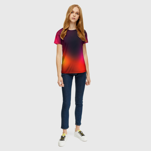 Женская футболка 3D с принтом Абстрактная текстура, вид сбоку #3