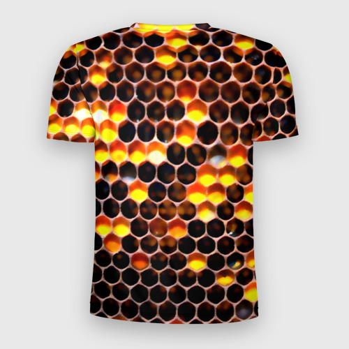 Мужская футболка 3D Slim Медовые пчелиные соты, цвет 3D печать - фото 2