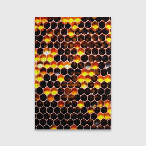 Обложка для паспорта матовая кожа Медовые пчелиные соты, цвет пыльно-розовый - фото 2