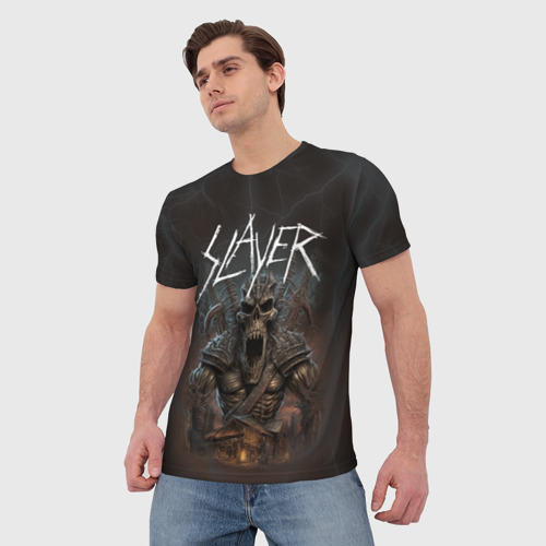 Мужская футболка 3D Slayer rock monster, цвет 3D печать - фото 3