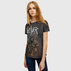 Женская футболка 3D Slayer rock monster - фото 2