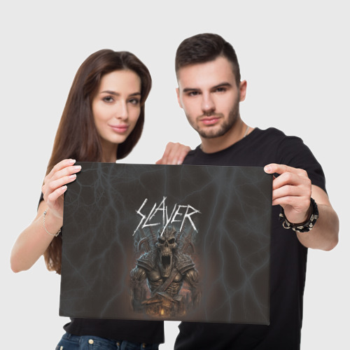 Холст прямоугольный Slayer rock monster, цвет 3D печать - фото 5